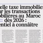 Nouvelle taxe immobilier , 2 % sur les transactions immobilières au Maroc dès 2026 : l’essentiel à connaître